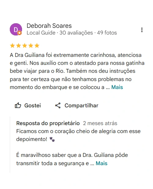 Avaliação 5 estrelas